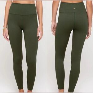 Spiritual Gangster Love Sculpt Leggings XS/S Green Ribbed Seamless Yoga Workout